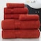 Hastings Home 100 Percent Cotton Hotel 6 Piece Towel Set - Burgundy 817347ZNW - alternate 1